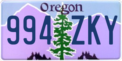 OR license plate 994ZKY