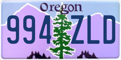 OR license plate 994ZLD