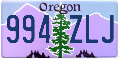 OR license plate 994ZLJ