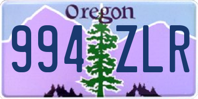 OR license plate 994ZLR