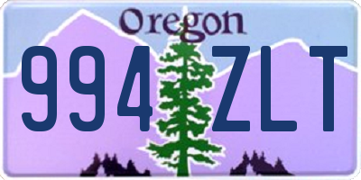 OR license plate 994ZLT