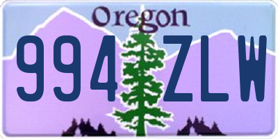 OR license plate 994ZLW