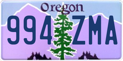 OR license plate 994ZMA