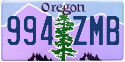 OR license plate 994ZMB