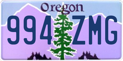 OR license plate 994ZMG