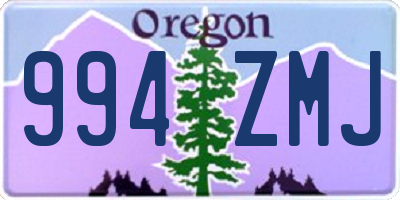 OR license plate 994ZMJ