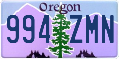 OR license plate 994ZMN