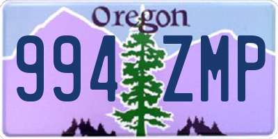 OR license plate 994ZMP