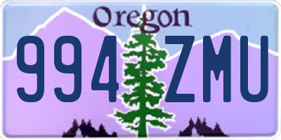 OR license plate 994ZMU