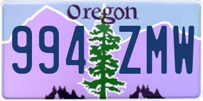 OR license plate 994ZMW