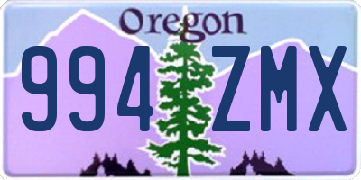 OR license plate 994ZMX