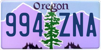OR license plate 994ZNA