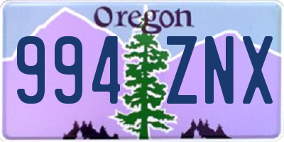 OR license plate 994ZNX