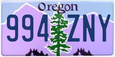 OR license plate 994ZNY