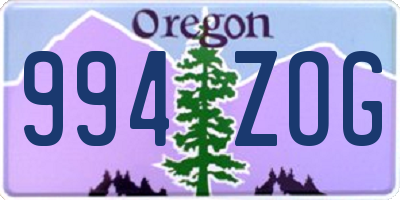 OR license plate 994ZOG