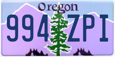 OR license plate 994ZPI