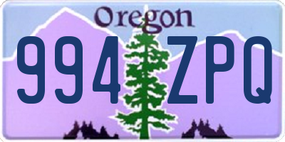 OR license plate 994ZPQ
