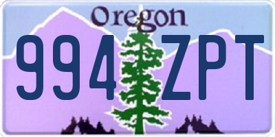 OR license plate 994ZPT