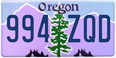 OR license plate 994ZQD