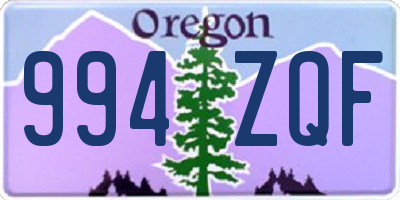 OR license plate 994ZQF