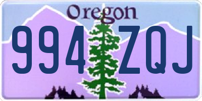 OR license plate 994ZQJ