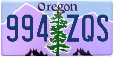 OR license plate 994ZQS