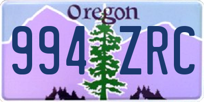 OR license plate 994ZRC