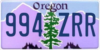 OR license plate 994ZRR