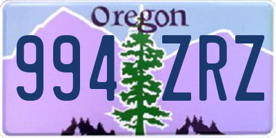 OR license plate 994ZRZ