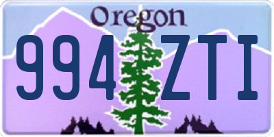 OR license plate 994ZTI