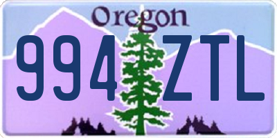 OR license plate 994ZTL