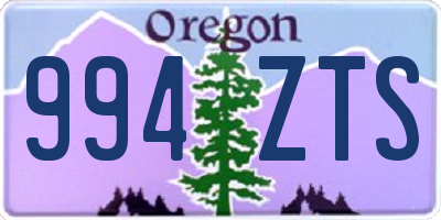 OR license plate 994ZTS