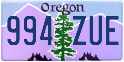 OR license plate 994ZUE