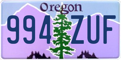OR license plate 994ZUF