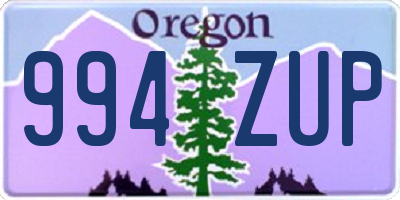 OR license plate 994ZUP