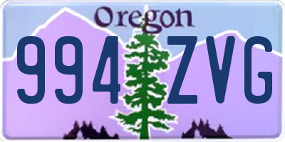 OR license plate 994ZVG