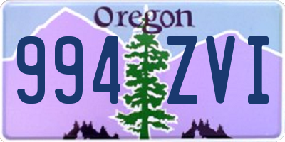 OR license plate 994ZVI