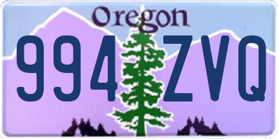 OR license plate 994ZVQ