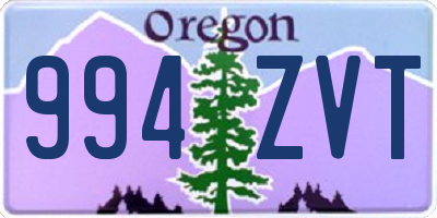 OR license plate 994ZVT