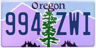 OR license plate 994ZWI
