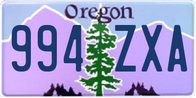 OR license plate 994ZXA