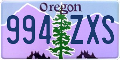 OR license plate 994ZXS