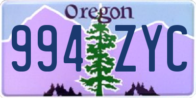 OR license plate 994ZYC