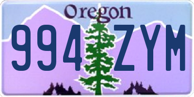 OR license plate 994ZYM