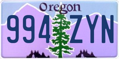 OR license plate 994ZYN