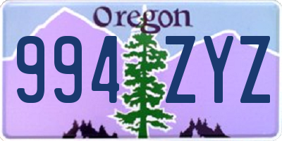 OR license plate 994ZYZ