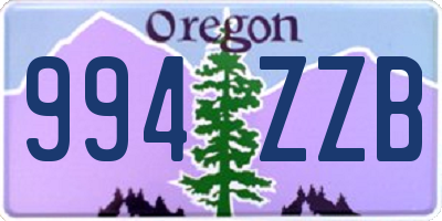 OR license plate 994ZZB