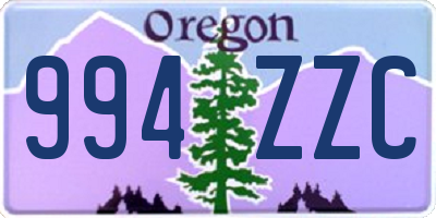 OR license plate 994ZZC