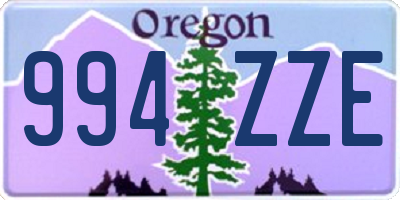 OR license plate 994ZZE