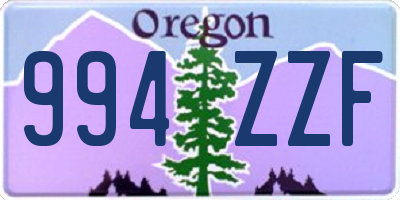 OR license plate 994ZZF